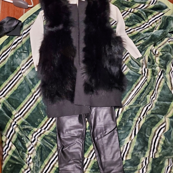 Vest W PU leather pants .. - Picture 1 of 3